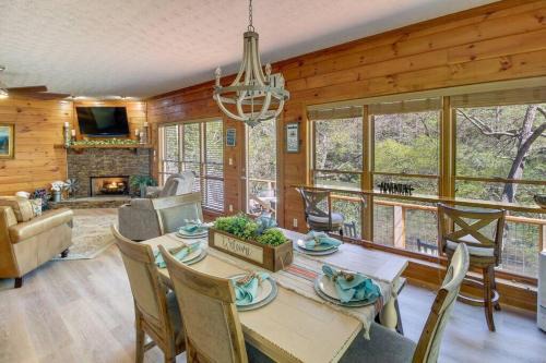 East Ellijay House | Inviting Riverfront Home with Gameroom & Screened Porch