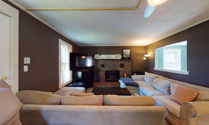 Montgomery Center House | Pet-Friendly Riverfront Retreat Steps from Town & Ocean Views
