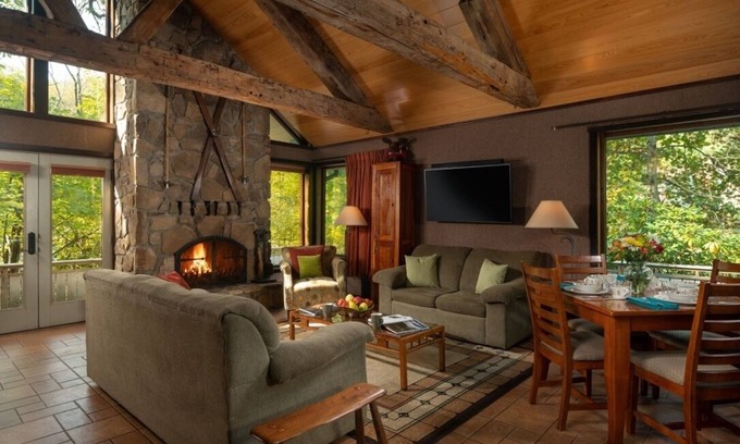Confluence Ski Chalet | Pet-Friendly Riverside Chalet Plus with Oceanfront Views