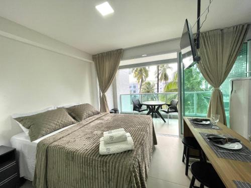 Maceio Apartment | Oceanfront RN Studio Premium Maceió with Private Beach