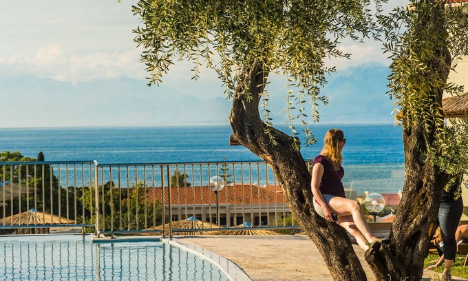 Agnos Hotel | Relax at Robolla Beach Aparthotel with Pool & Spa Access