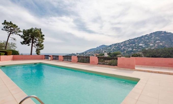 Theoule-sur-Mer House | Indulge at Roche Rouge by Interhome with Oceanfront Pool
