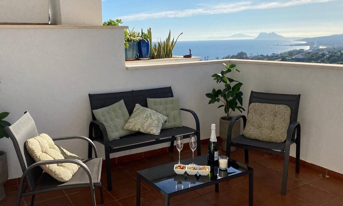 Manilva Apartment | Rock Bay 2422: Breathtaking Sea & African Coast Views