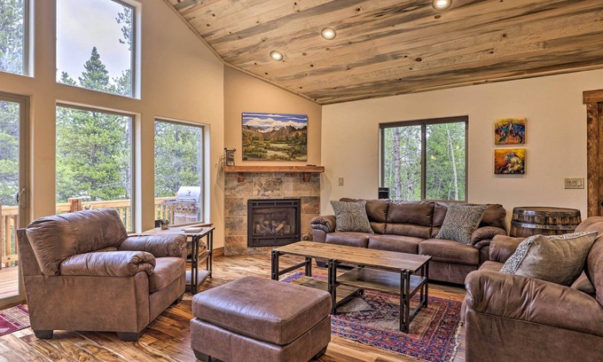 Alma Cabin | Inviting Rocky Mountain Alma Cabin with Hot Tub & Deck