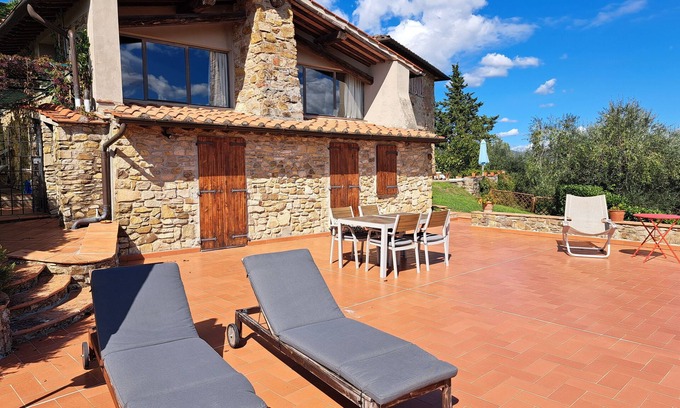Rignano sull'Arno House | Romantic Barn Retreat with Private Terrace & Pool Access