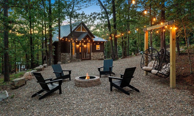 Broken Bow Cabin | Enchanting Cabin Retreat with Spa, Hot Tub & EV Charger