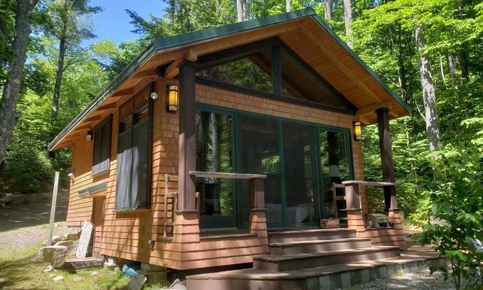 Naples Cabin | Discover Trickey Pond: Oceanfront Retreat with Spa & Breakfast
