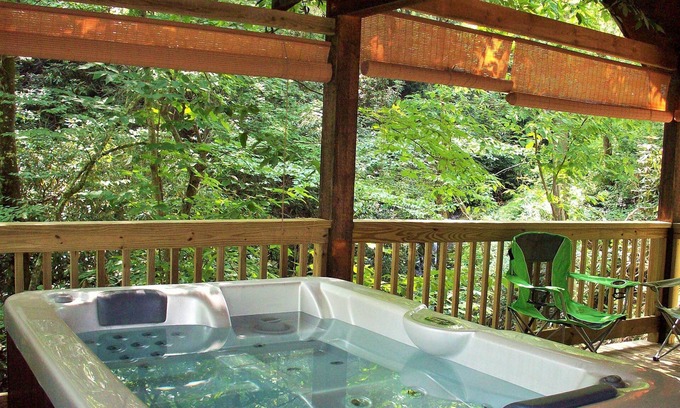 Hot Springs Cabin | Relaxing Honeymoon Cabin on Spring Creek with Hot Tub