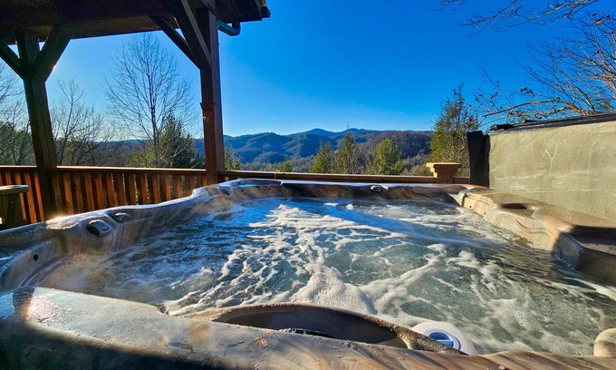 Ferguson Cabin | Pet-Friendly Cabin with Hot Tub, Jacuzzi & Scenic Views