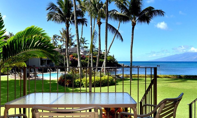 Napili Condo | Oceanfront Condo #114: Guest Rated 10/10 with Pool & Spa