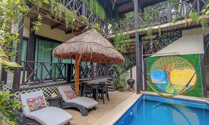 Tulum Cabin | Romantic Cabin with Balcony Overlooking Pool & Spa Amenities