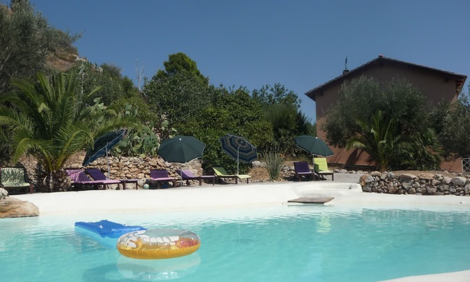 Porticello Villa | Romantic Suite in Villa Paladino Solunto with Pool & Garden