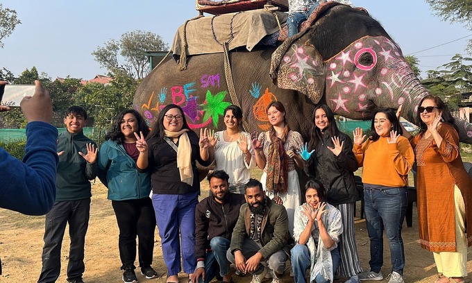 Pink City Villa | Experience Elephants Up Close in Room 4 with Family Friendly Amenities