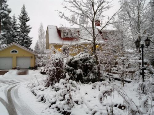 Espoo House | Inviting Room in Villa Emilia with Hot Tub & Kitchen Access