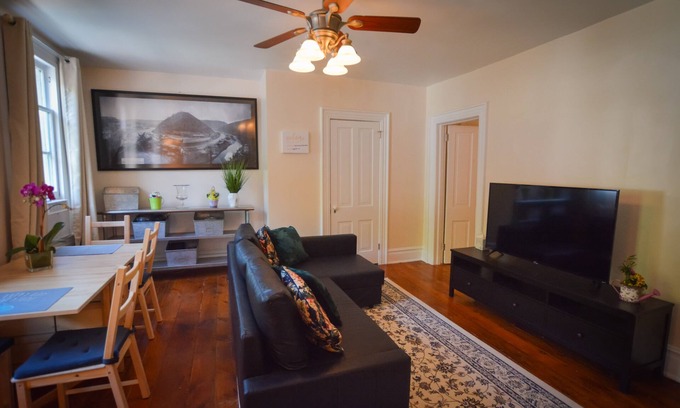 Jim Thorpe Apartment | Immaculate Downtown Suite with Amenities & Dog-Friendly Stay