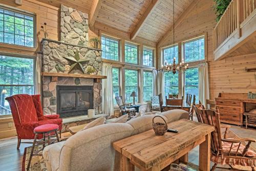 Tower House | Inviting Modern Retreat with Fire Pit on Tower Pond