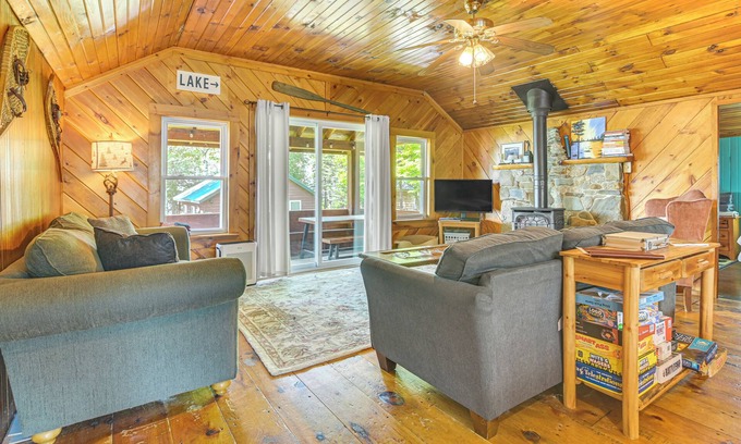 Rangeley Cabin | Idyllic Cabin Retreat with Lake View & Pet-Friendly Amenities