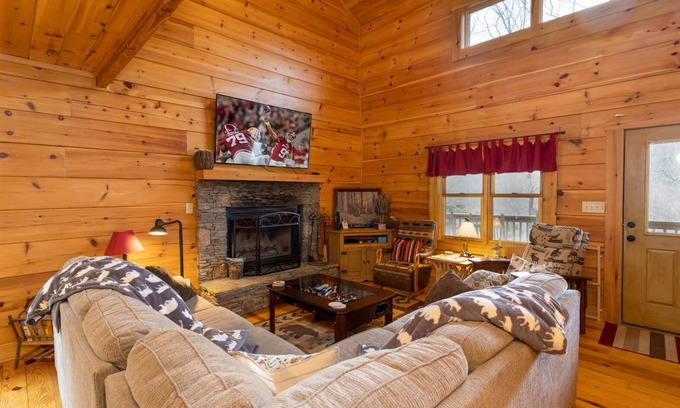 Todd Cabin | Cozy Cabin Retreat with Mountain Views and Hot Tub Access