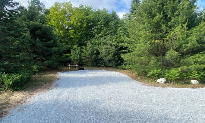 De Tour Village RV Rental | Rustic campground in De Tour Village with Large secluded lots. Site C