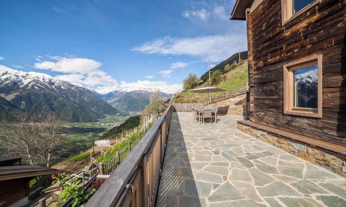 Castelbello-Ciardes Ski Chalet | Experience Rustic Chalet Flatsch with Spa and Terrace