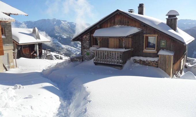 Bisanne 1500 Cottage | Enchanting Chalet on the Slopes with Mont Blanc Views