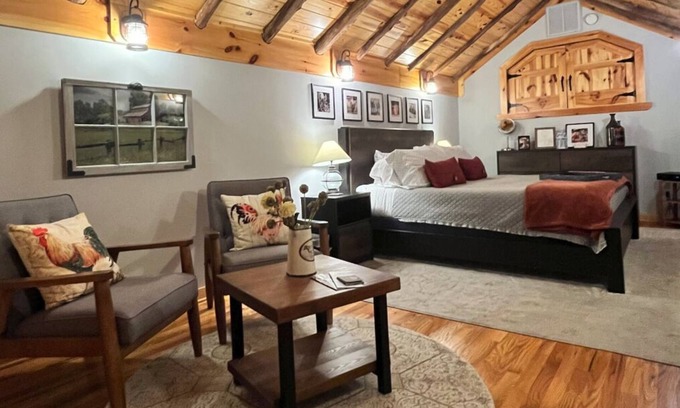 Blue Ridge Bed & Breakfast | Rustic Charm Meets Modern Comfort in Barn Loft Escape