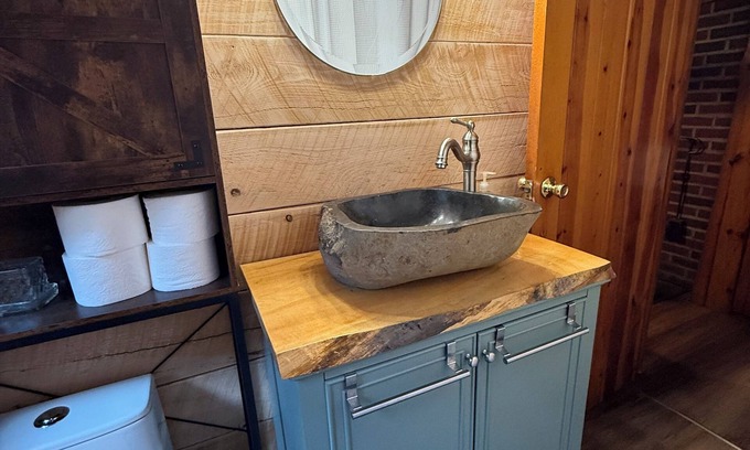 Island Falls Cottage | Rustic Cozy 2-bedroom w/loft Log Cabin in Island Falls surrounded by wildlife