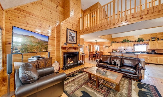 Helen House | Rustic Elegance: Hot Tub, Fire Pit & Pool Table Retreat