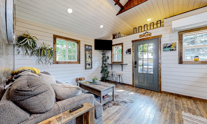 Evergreen House | Cozy Retreat with Fireplace, Patio & Full Kitchen Awaits
