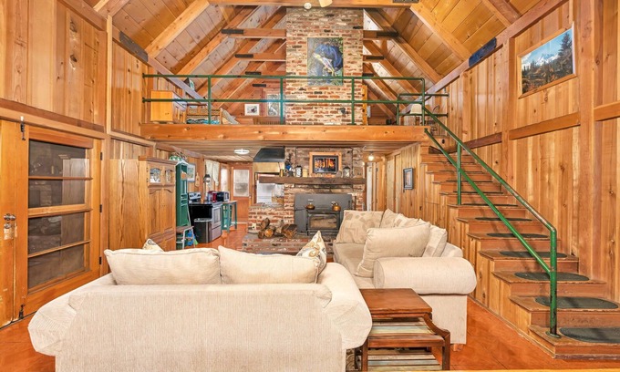 West Village Cabin | Rustic Knotty Pine: Family-Friendly Getaway Near the Water