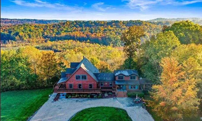 West Baden Springs Cabin | Modern Lodge Retreat near French Lick for Groups & Families