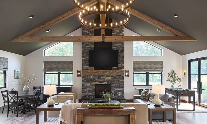 Saugatuck House | Modern 8-Bedroom Retreat with Pool and Ocean Views