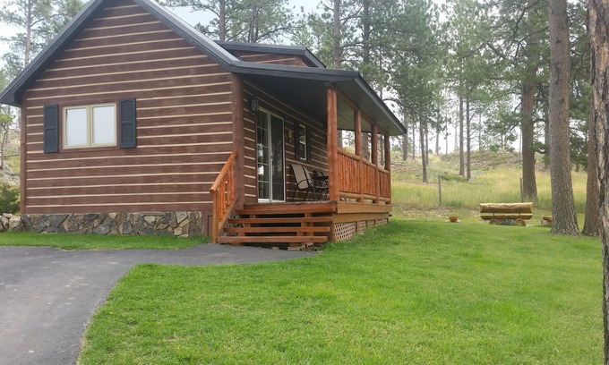 Custer Cabin | Rustic Rock Haven: Pet-Friendly Escape with Spa & Breakfast
