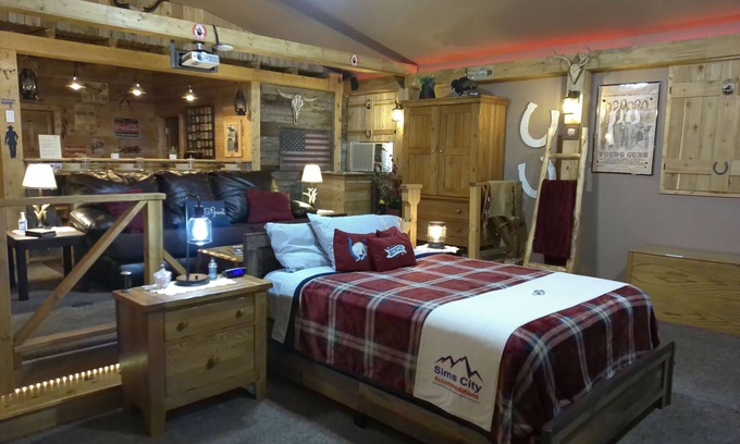 Harrison Cabin | Discover Rustic Serenity at Sims City in the Ozarks