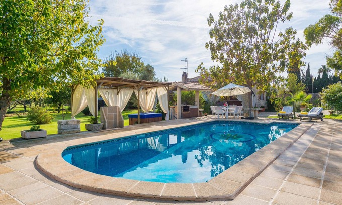 Selva Villa | Relax at SA VINYETA Finca: Pool, Jacuzzi & Garden Oasis