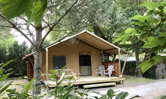 Argeles-sur-Mer Cottage | Safari tents - Glamping tent Ageles Plage by the Sea - Beach - Campsite with swimming pool