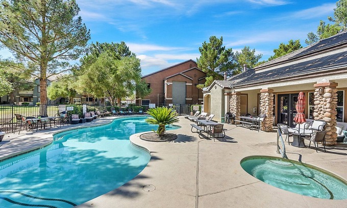 Silverado Ranch Condo | Gated 1 Bedroom Condo with Pool - Rated 9.4 by Guests!
