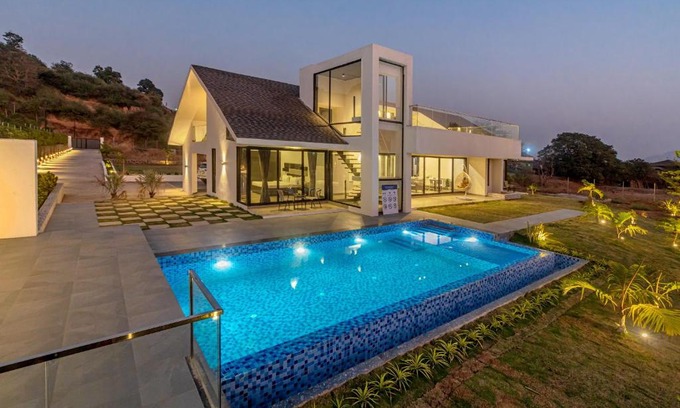 Khalapur Villa | Discover SaffronStays Stargazer: Pool Villa with Lake Views