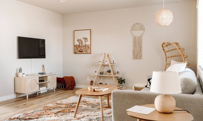 Yucca Valley House | Experience Sage Haven: Cowboy Tub & Yoga Deck Near Joshua Tree