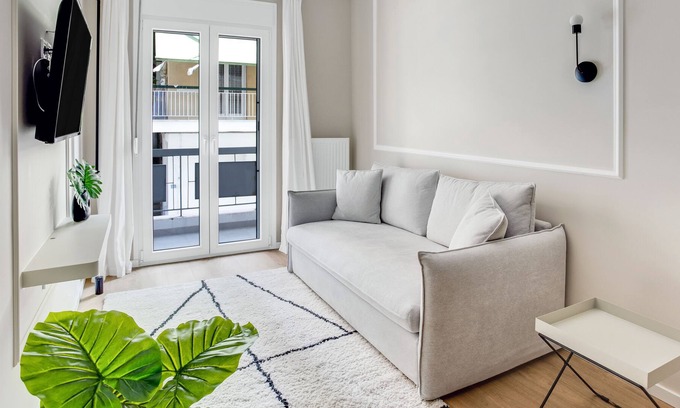 Neapoli-Sykies Apartment | Sanders New Town - Gorgeous 1-Bdr. Apt. w/ Balcony