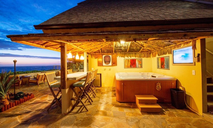Hauula House | Beachfront Paradise: Hot Tub, Tiki Bar & Guest Rated 9.8