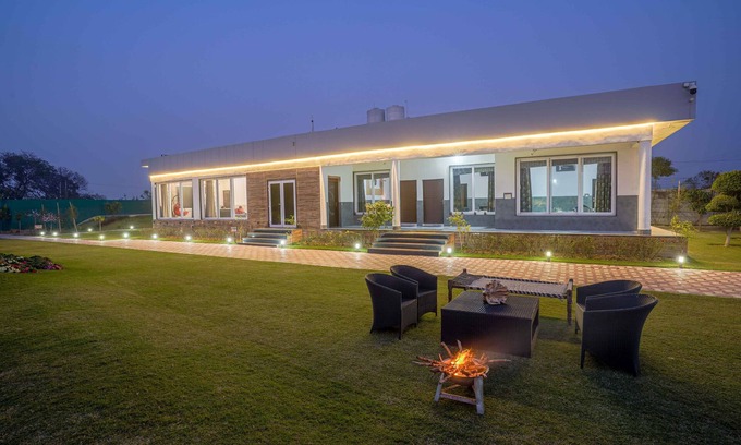 Ganaur Other | Relax at Santushti Farmhouse with Pool and Family Amenities