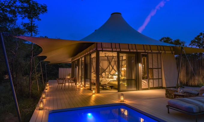 Thorny Bush Game Reserve Cabin | Experience Saseka Tented Camp: 5-Star Stay with Spa & Pool