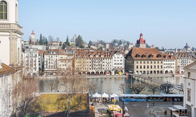 Lucerne Apartment | Scenic riverside retreat: Lucerne's heart