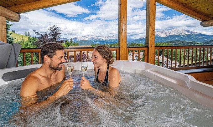 Nova Ponente Apartment | Relax at Schlern: Mountain Views, Private Whirlpool & Spa