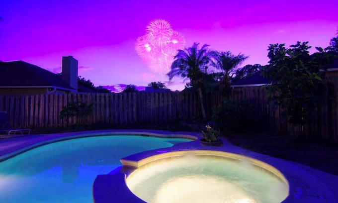 Southside House | Relax at Screaming Eagle: Heated Pool, Spa & Family Friendly