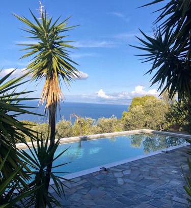 Loutraki-Agioi Theodoroi Apartment | Oceanfront Sea Breeze Studio with Pool and Pet-Friendly Perks