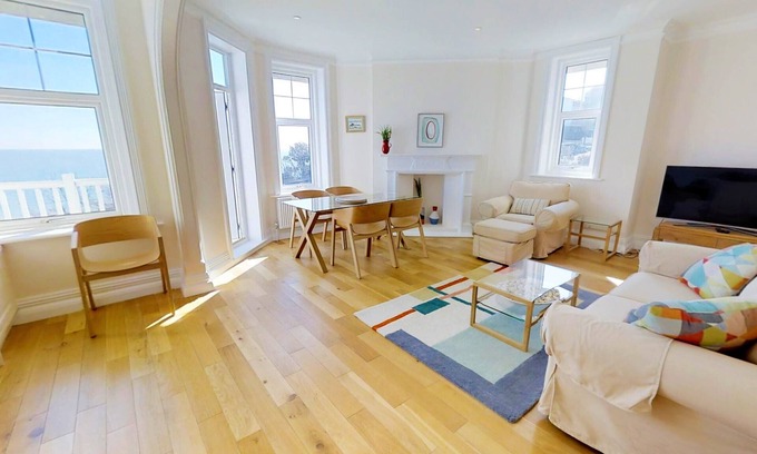 Meads Apartment | Family-Friendly Sea Dreams Apartment with Balcony & Views