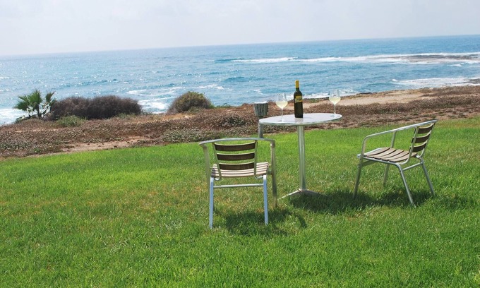 Kissonerga Villa | Sea Front Villa with Private Heated Pool in Serene Paphos