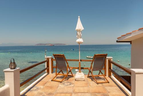 Thasos Town Villa | Sea Oasis Residence: Oceanfront Retreat with Private Beach